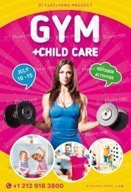 Gym+Child Care PSD Flyer Template