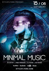 Minimal Music PSD Flyer Template