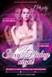 Sexy Friday Night PSD Flyer