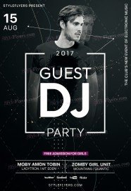 Guest DJ Party PSD Flyer Template