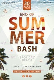 End Of Summer Bash PSD Flyer Template