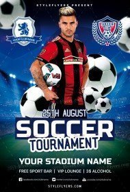 Soccer Tournament PSD Flyer Template