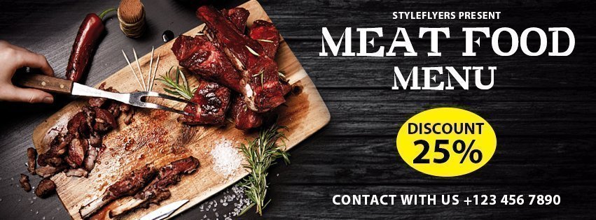 facebook_meat food menu_psd_flyer