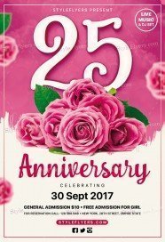 Anniversary Party PSD Flyer Template