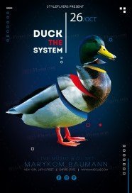 Duck The System PSD Flyer Template