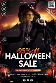 Halloween Sale PSD Flyer