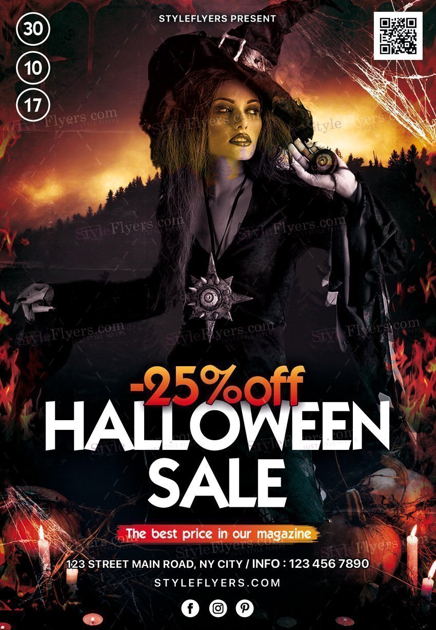 Halloween Sale PSD Flyer