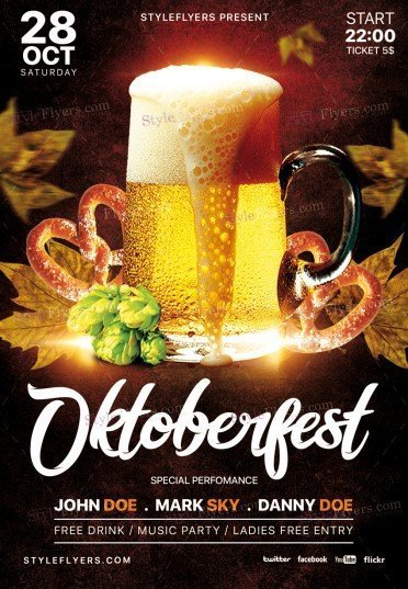 Oktoberfest Festival PSD Flyer Template