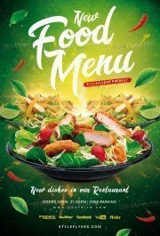 Food Menu PSD Flyer Template