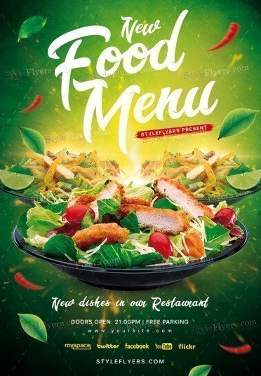  Food Menu PSD Flyer Template 21197 Styleflyers
