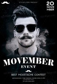 Movember Event PSD Flyer Template