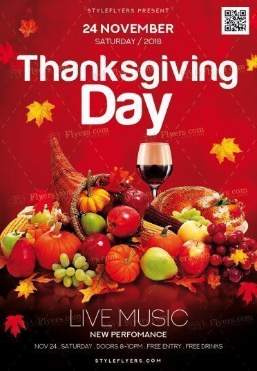 Thanksgiving day PSD Flyer Template