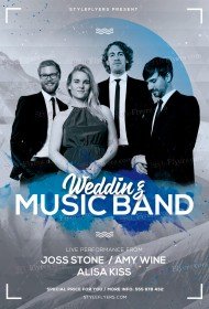 Wedding Music Band PSD Flyer Template