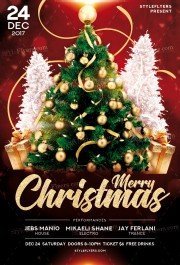 Merry Christmas PSD Flyer Template