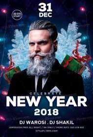New Year PSD Flyer Template