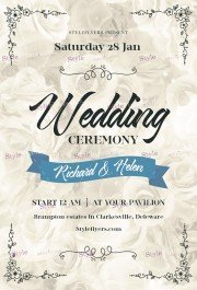 Wedding Сeremony PSD Flyer Template