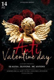 Anti Valentine Day PSD Flyer Template