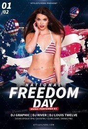 National Freedom Day PSD Flyer Template