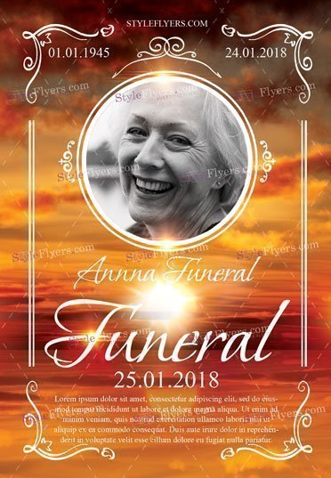Funeral Flyer Template