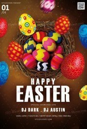 Happy Easter PSD Flyer Template