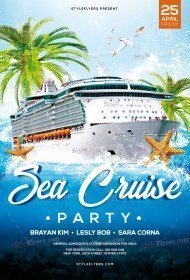 Sea Cruise Party PSD Flyer Template