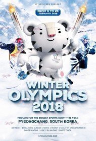 Winter Olympics 2018 PSD Flyer Template