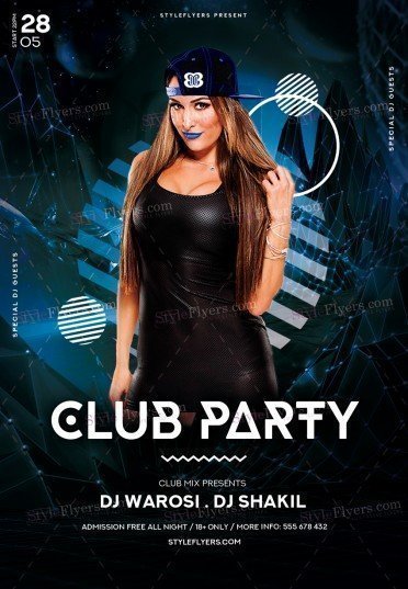 Club Party PSD Flyer Template