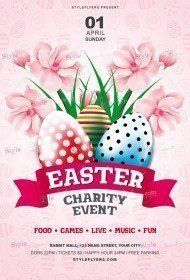 Easter Charity Event PSD Flyer Template