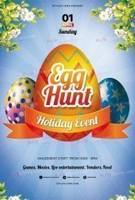 Easter Egg Hunt Holiday Event PSD Flyer Template