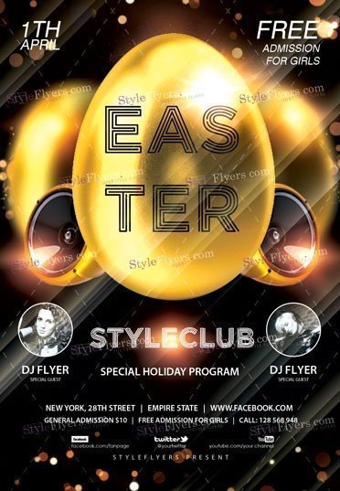 Easter PSD Flyer Template