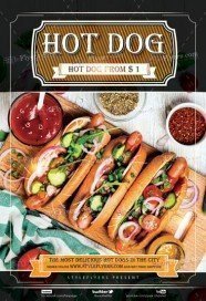 Hot Dog PSD Flyer Template