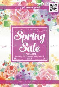 Spring Sale PSD Flyer Template