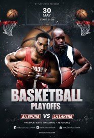 Basketball Playoffs PSD Flyer Template
