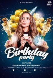Birthday Party PSD Flyer Template