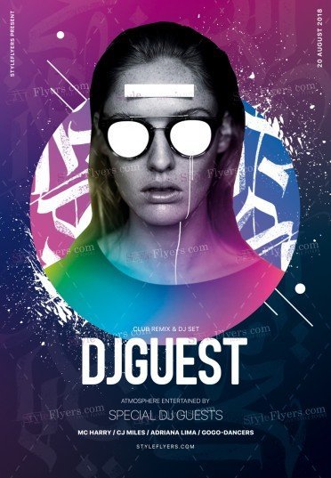 DJ Guest PSD Flyer Template