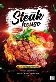 Steak House PSD Flyer Template