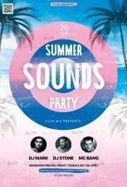 Summer Sounds PSD Flyer Template