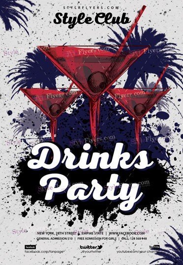 Drinks Party Flyer Template
