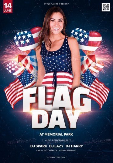 Flag Day PSD Flyer Template