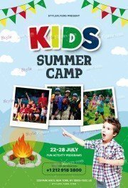 Kids Summer Camp PSD Flyer Template