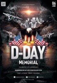 D-Day Memorial PSD Flyer Template
