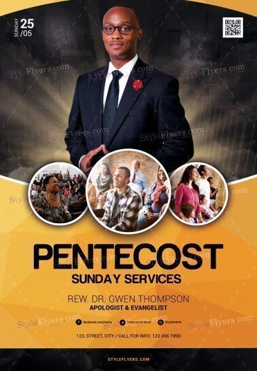 Pentecost. Church PSD Flyer Template