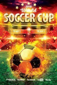 World Soccer Cup 2018 PSD Flyer Template