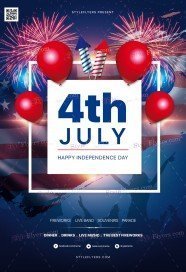 Fourth Of July PSD Flyer Template