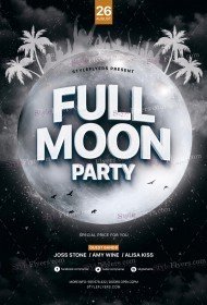 Full Moon Party PSD Flyer Template