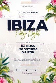 Ibiza Party Night PSD Flyer Template