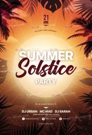 Summer Solstice Party PSD Flyer Twemplate
