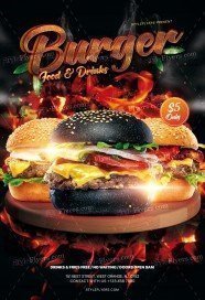 Burger PSD Flyer Template