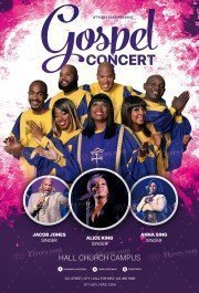 Gospel Concert PSD Flyer Template