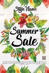 Summer Sale PSD Flyer Template